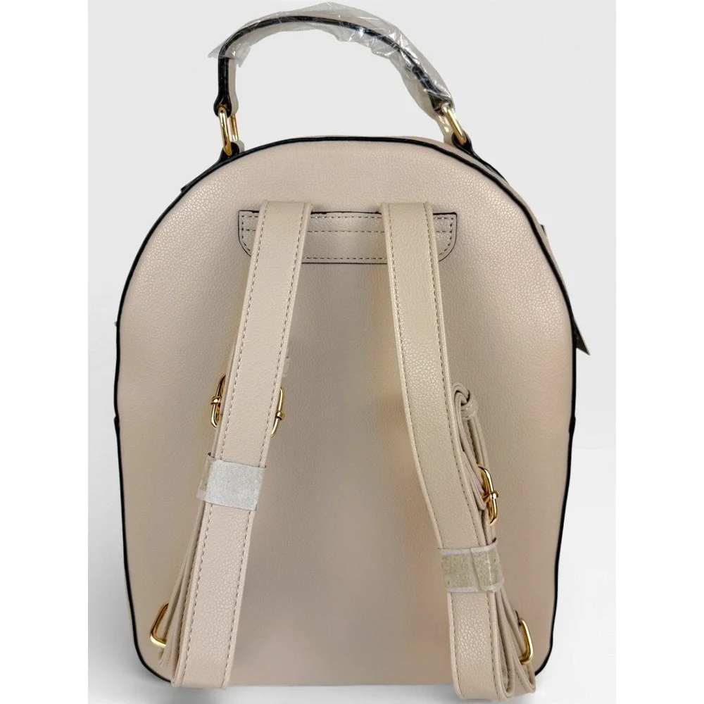 BADGLEY MISCHKA New York The Ann Backpack Purse Vegan Leather Beige NWT